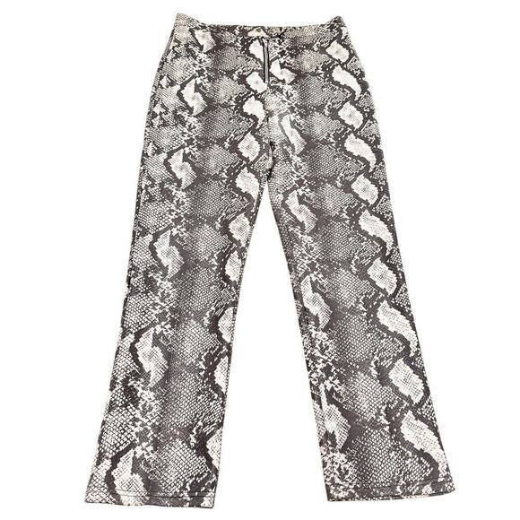 Urban Outfitters Snakeskin Patterned Printed Pants Straight Leg Size 8 - Picture 2 of 8